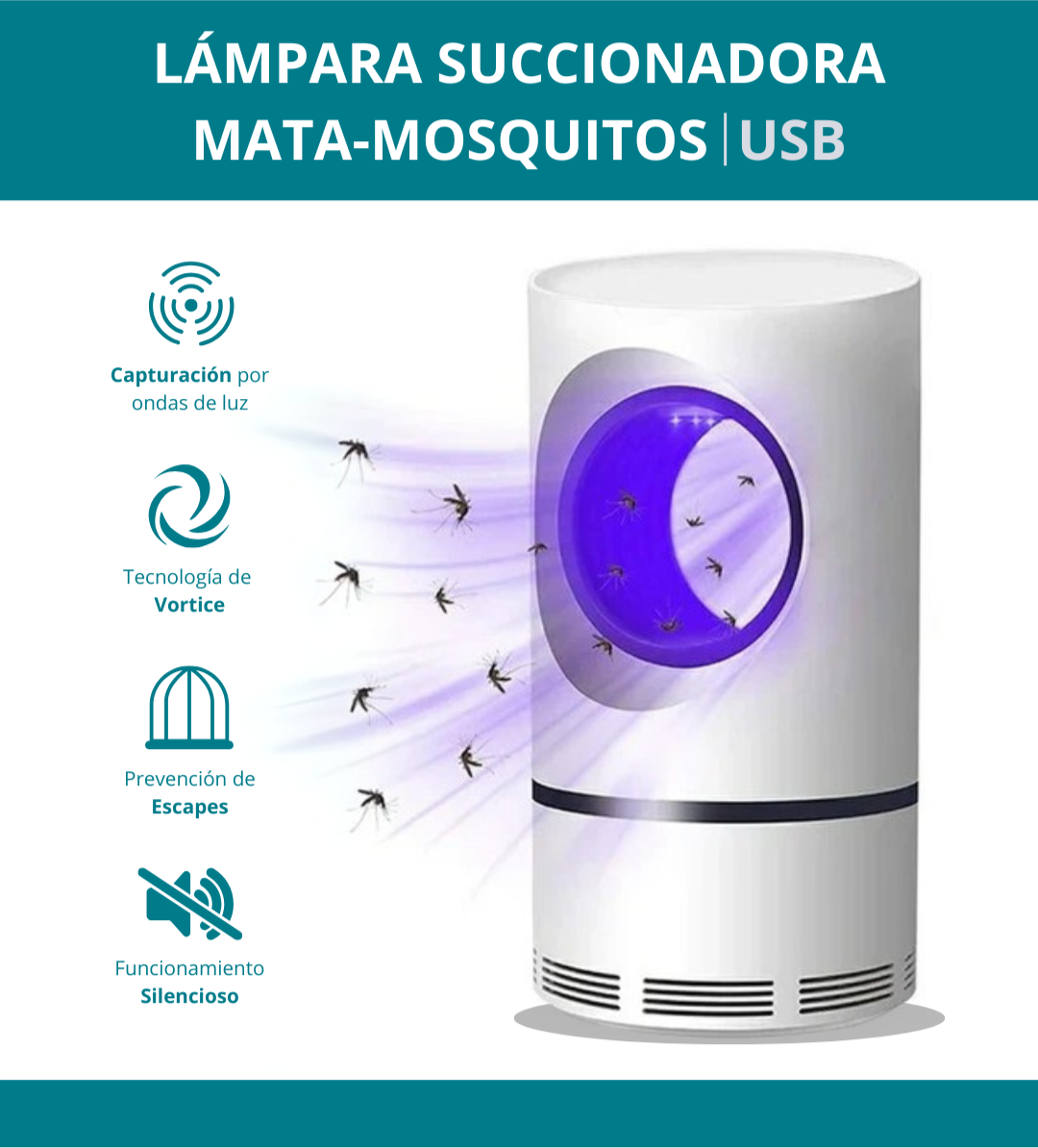 LÁMPARA SUCCIONADORA MATA-MOSQUITOS