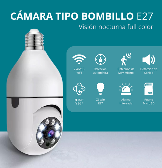 CÁMARA TIPO BOMBILLO E27